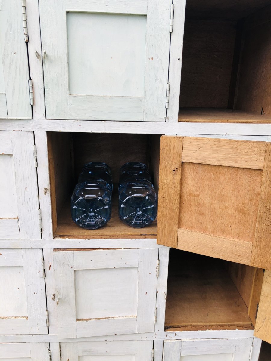 Meuble de métier à 30 casiers en chêne-photo-3