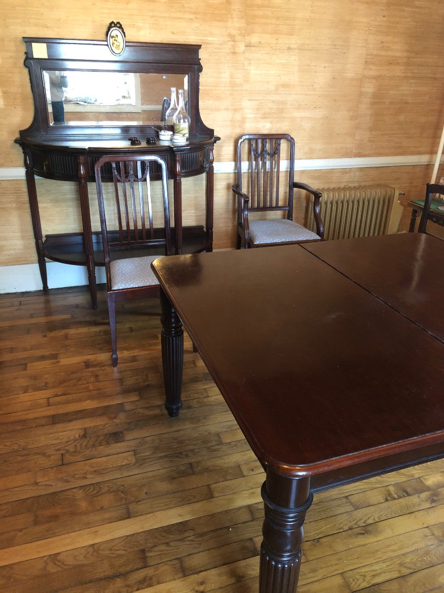 Warring & Gillow 11-piece Solid Mahogany Dining Room.-photo-5