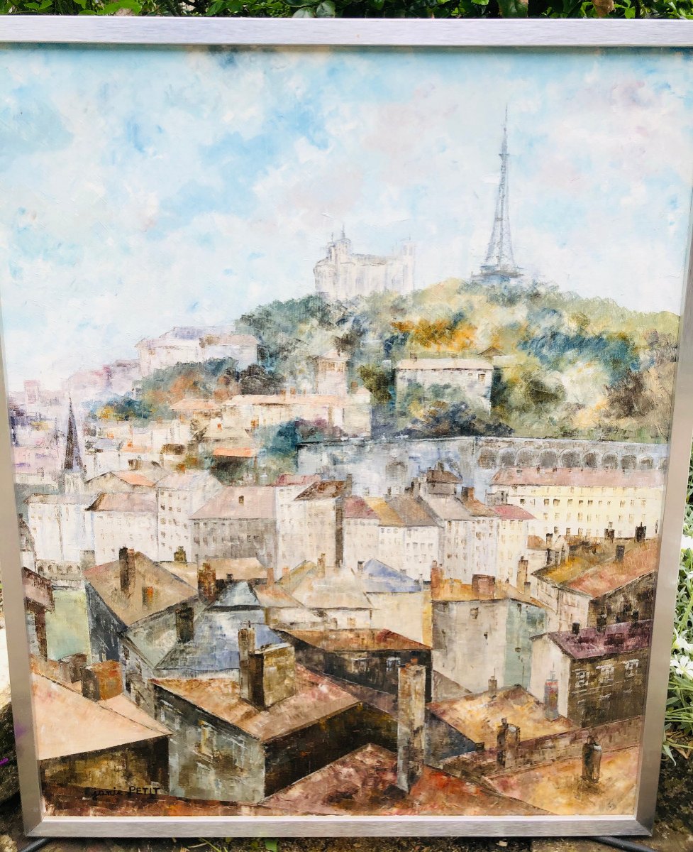 Painting Lyon The Cathedral Of Fourviere Janie Petit