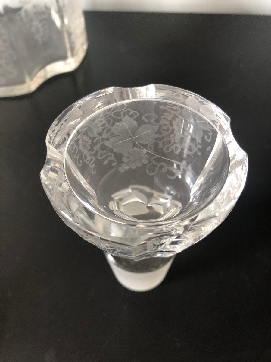 Crystal And Silver Cognac Decanter.-photo-1