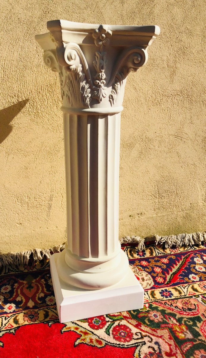 Paire de colonnes/sellettes corinthiennes.-photo-4