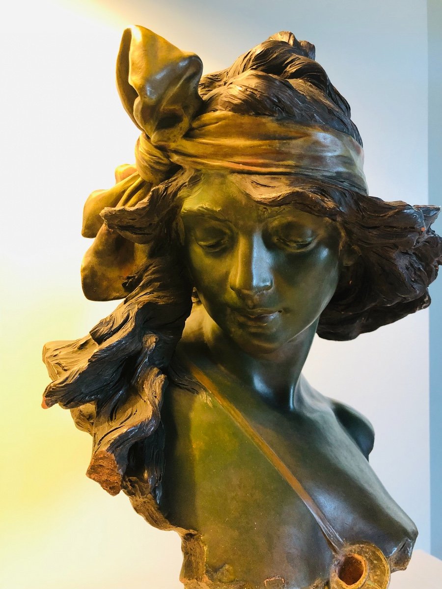 Art Nouveau Terracotta Bust Salome-photo-3