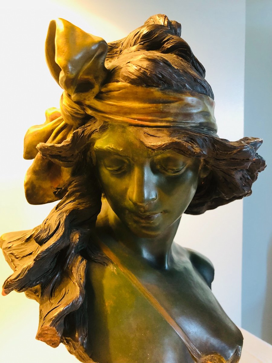 Art Nouveau Terracotta Bust Salome-photo-4