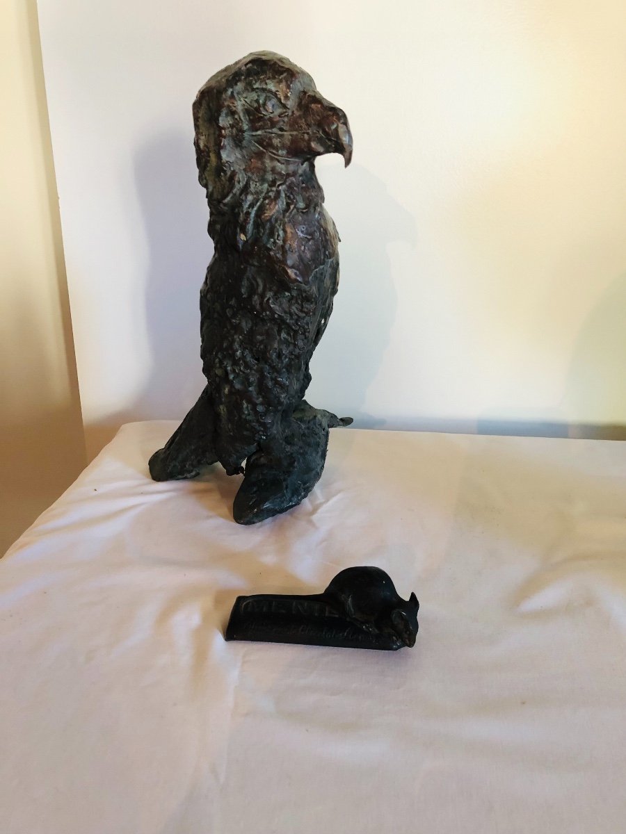 Aigle sculpture en bronze 