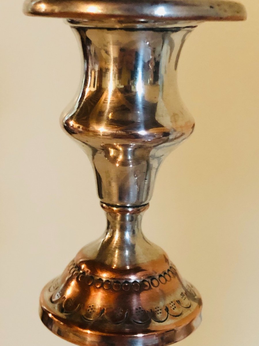 Pair Of Silver Candlesticks Dupré-photo-2
