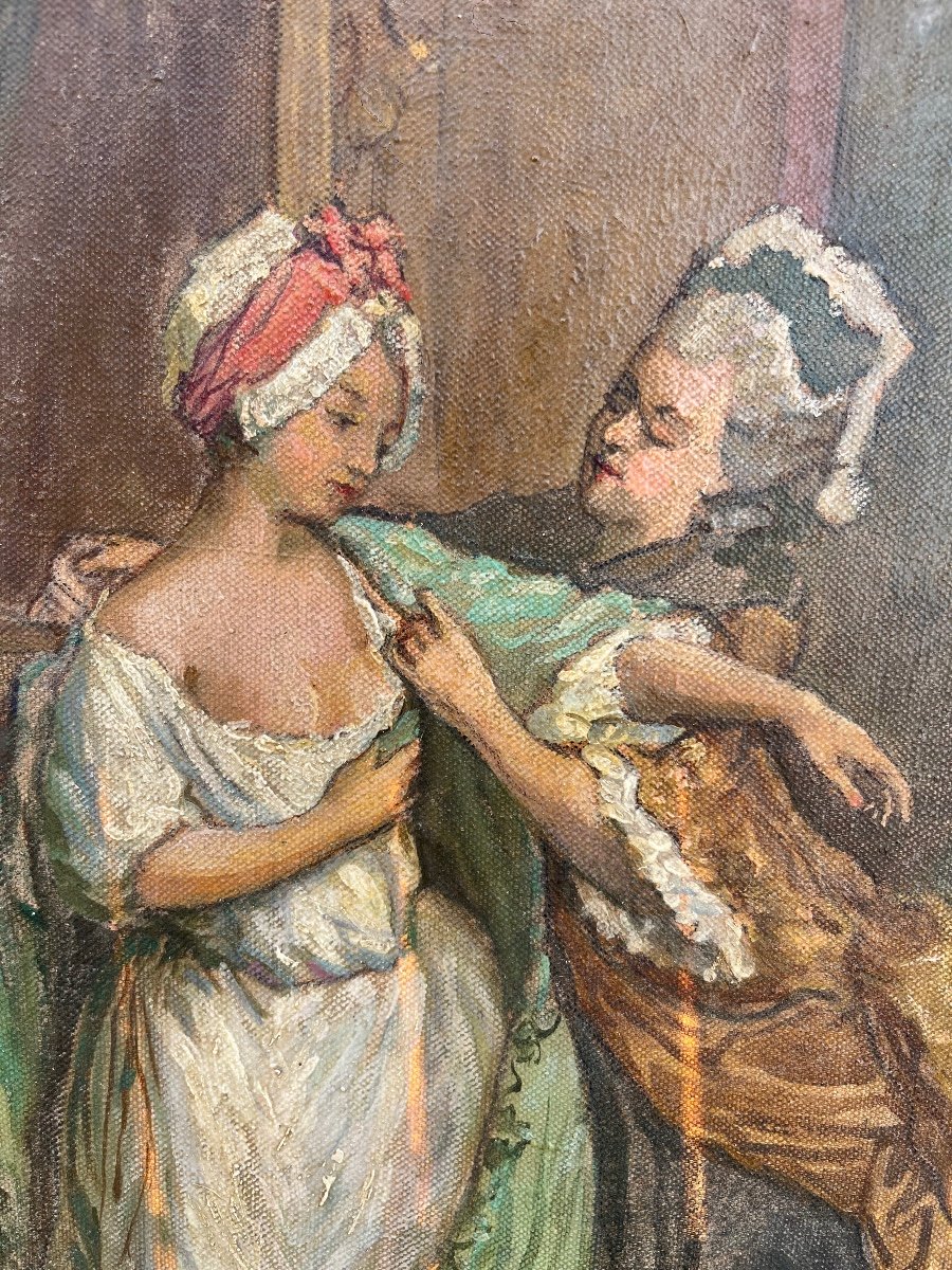 Pair Of 18th Century Scene Paintings-photo-1