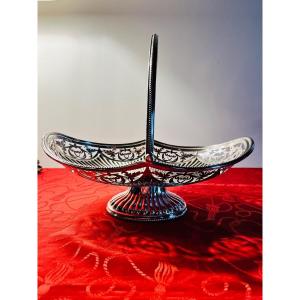 Silver Metal Bread Basket