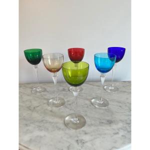 6 Saint Louis Crystal Glasses 