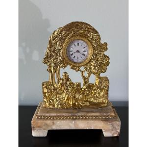 Pendule à l’effigie de Napoléon Bonaparte en bronze doré 