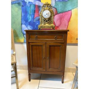 Small Louis XVI Style Mahogany Sideboard / Brass Trim 