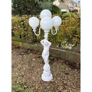 Cast Iron Cherub Floor Lamp 