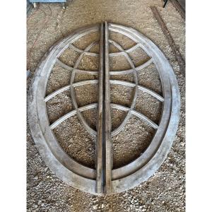 Grandes impostes cintrées en chêne XIXe