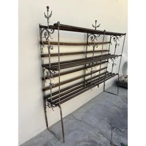 Étagère en fer forgé / grille de boulanger XIXe