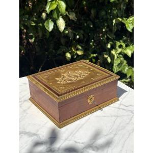 Louis XVI-style Box Set In Gilded Bronze And Mahogany