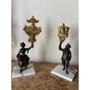 Personnages en bronze thème de la vigne et de la viticulture