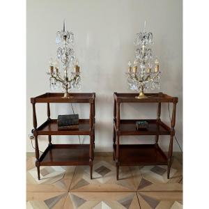 Paire de tables d’appoint Louis XVI en acajou