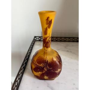 Vase Art Nouveau décor d’ancolies Gallé Émile