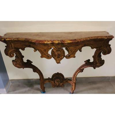 Console d'applique en chêne blond d'époque Régence (XVIII ème siècle)