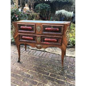 Regency Curved Chest Of Drawers Tortoiseshell Marquetry