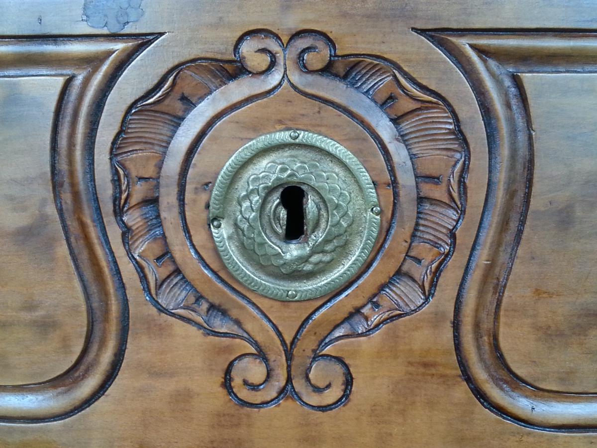 Commode. Noyer. Lyon. 18ème.-photo-4