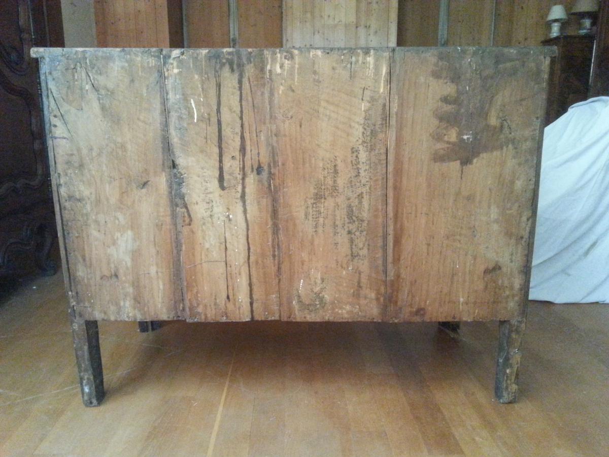 Commode. Placage Noyer. 18ème-photo-3