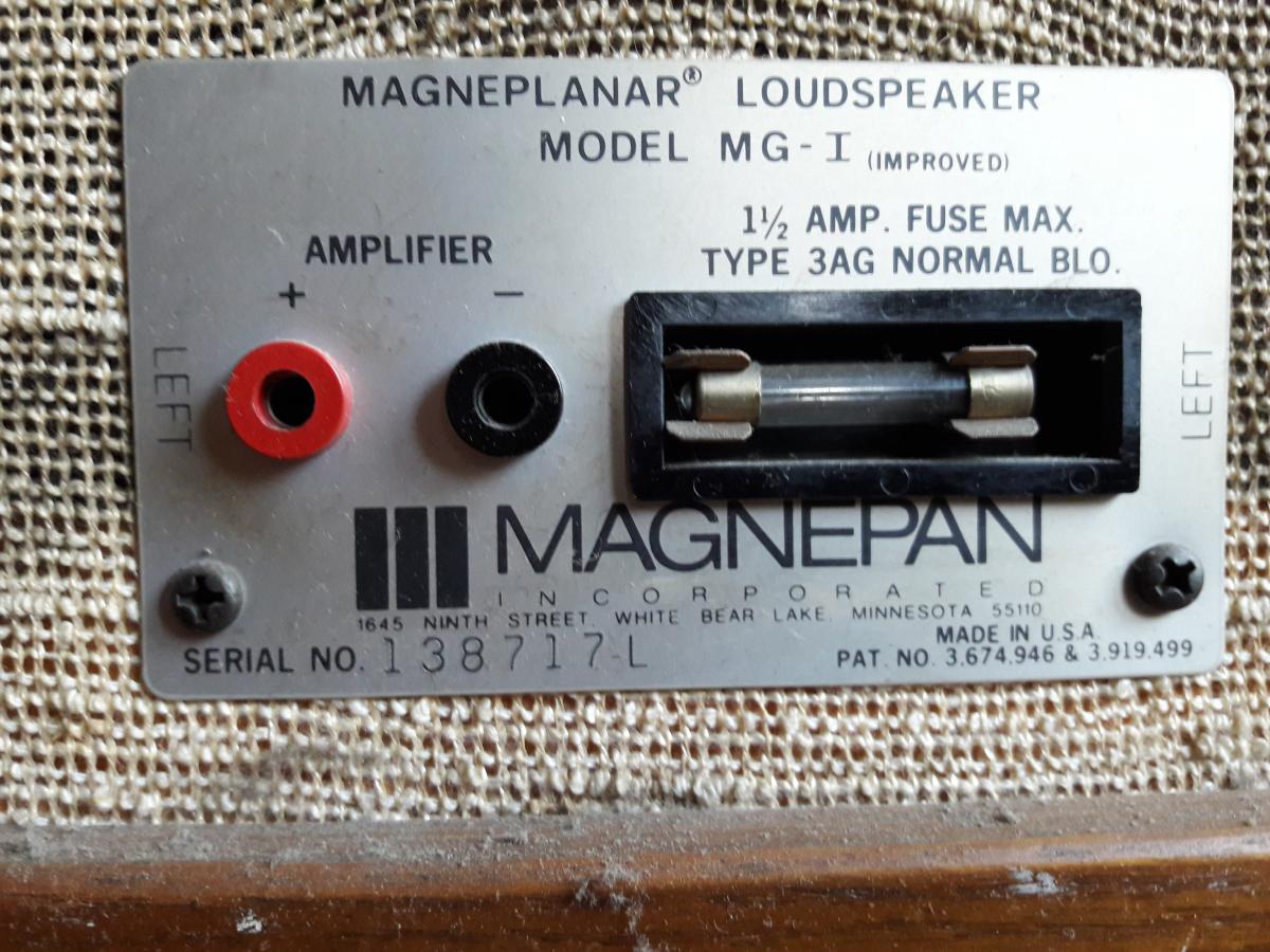 Paire d'Enceintes Magneplanar. Magnepan. Usa. 1960-1970-photo-3
