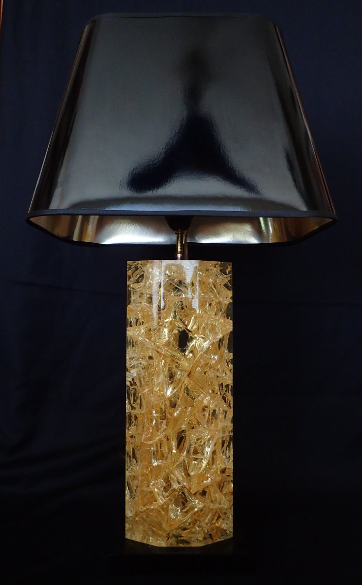 Lamp In Fractal Resin. 1970's.