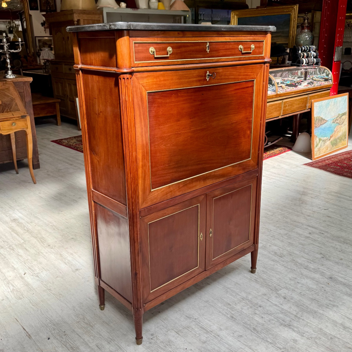 Louis XVI Mahogany Secretary-photo-4