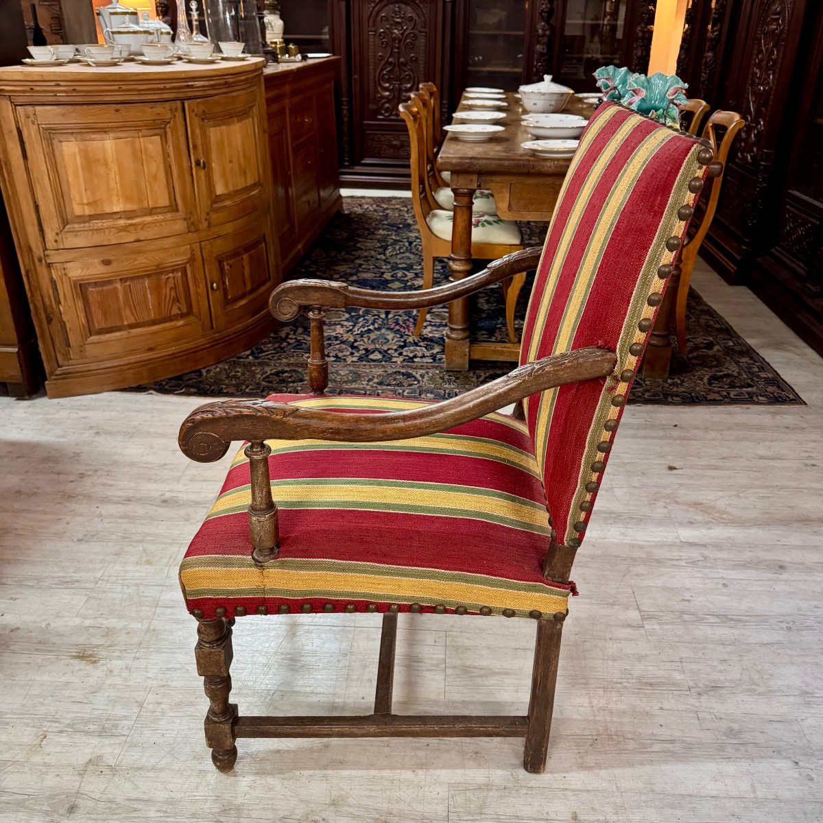 Pair Of Louis XIII Style Armchairs-photo-2