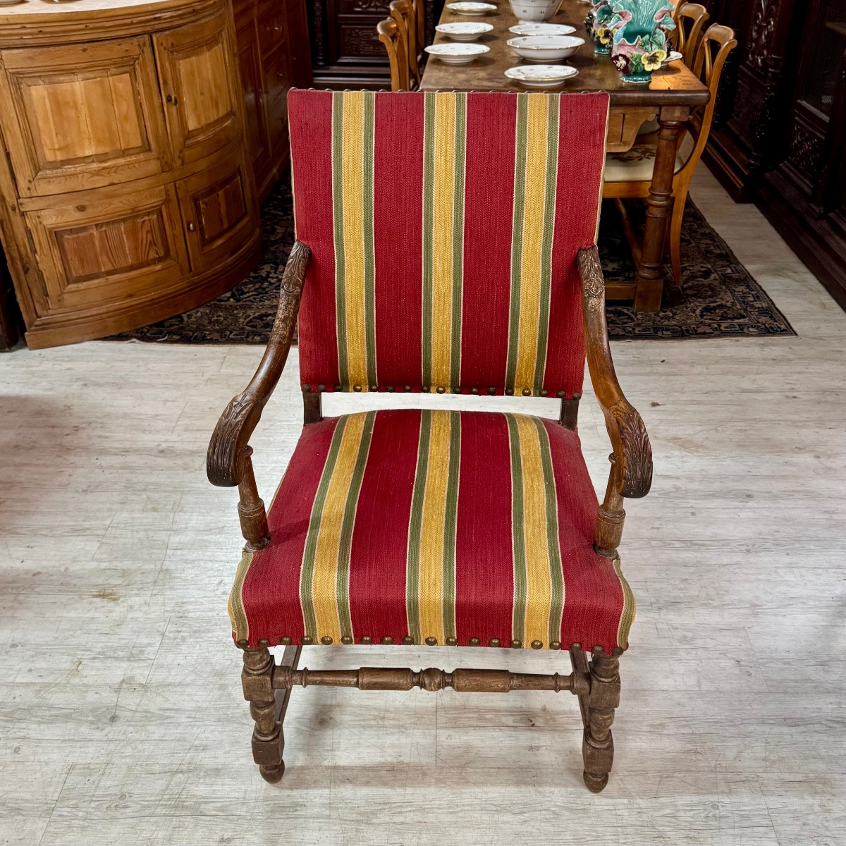 Pair Of Louis XIII Style Armchairs-photo-3