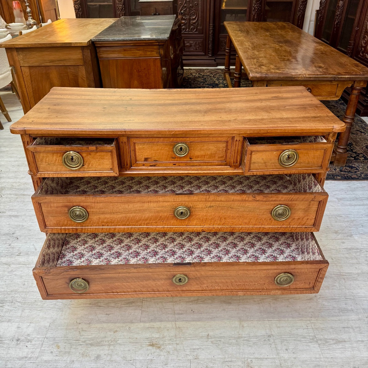 COMMODE D'EPOQUE LOUIS XVI-photo-2