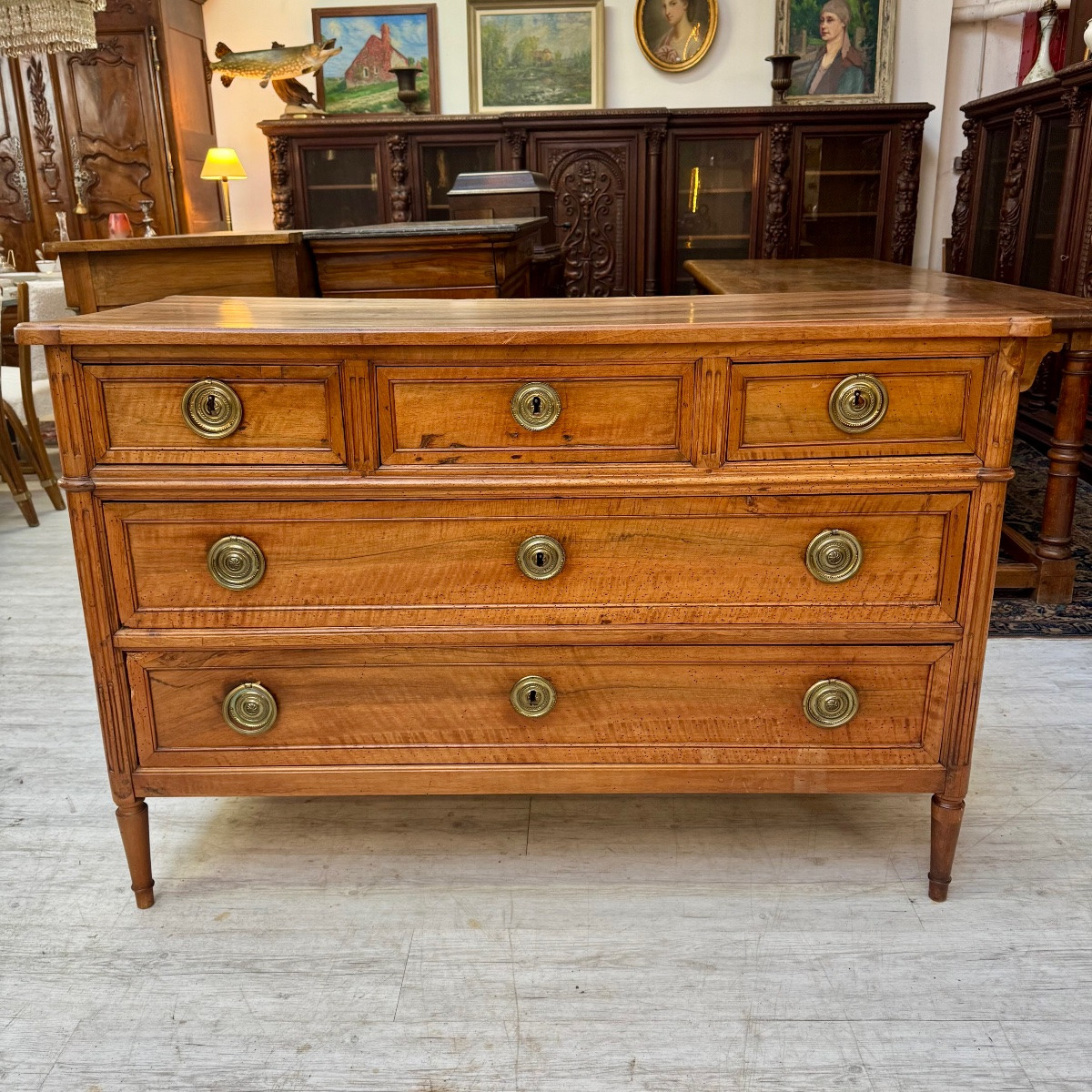 COMMODE D'EPOQUE LOUIS XVI-photo-3