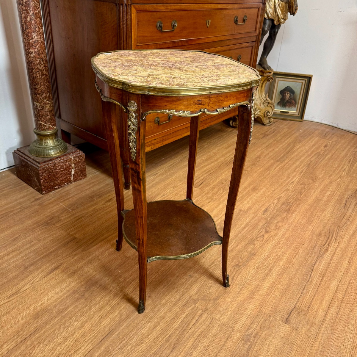 Guéridon ou table d'appoint de style Louis XV-photo-4