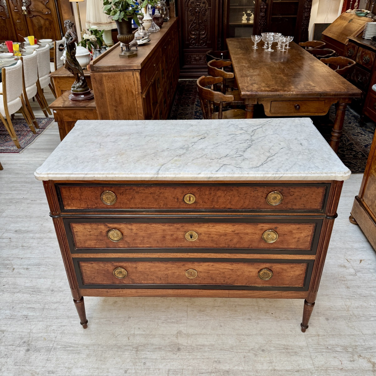 Commode Louis XVI En Acajou-photo-3