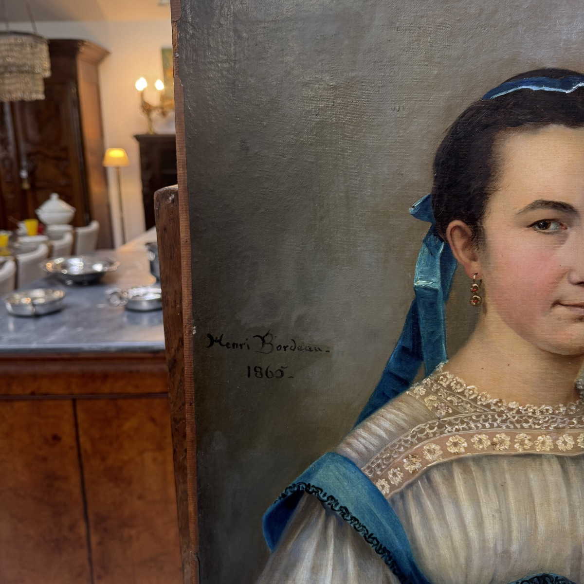 Portrait Huile sur toile-photo-3