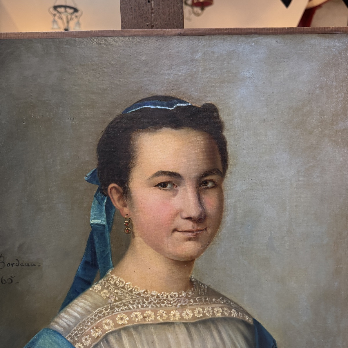 Portrait Huile sur toile-photo-4