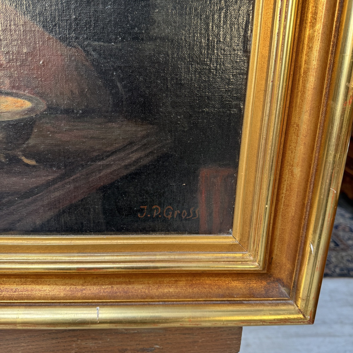 Portrait Huile sur toile-photo-2