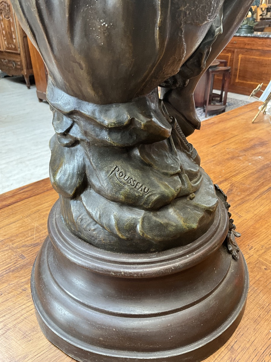 Patinated Spelter By E. Rousseau-photo-3