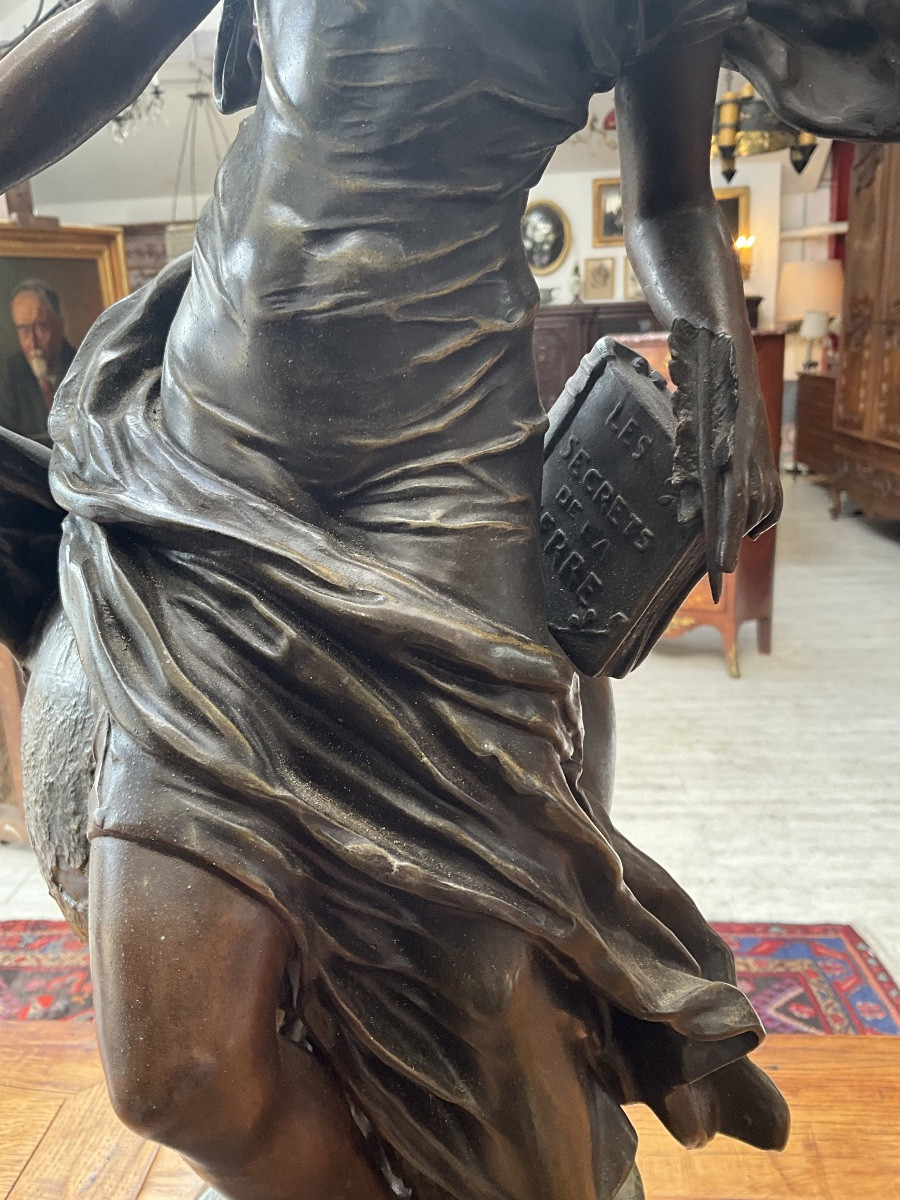 Patinated Spelter By E. Rousseau-photo-6