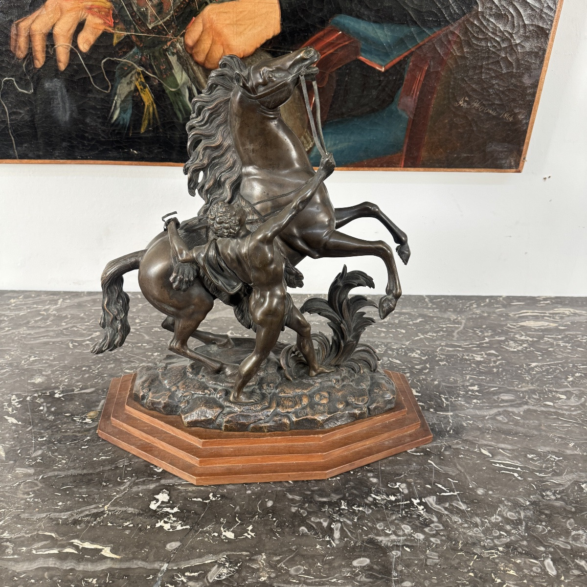 Bronze "Cheval de Marly" d'après Coustou-photo-3