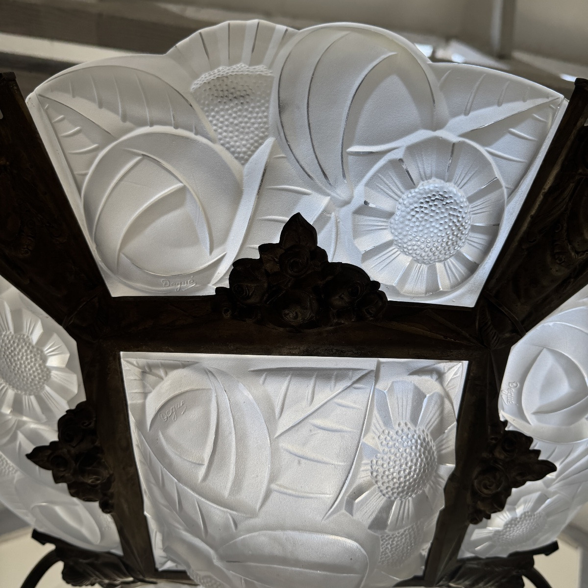 Degué Art Deco Chandelier-photo-2