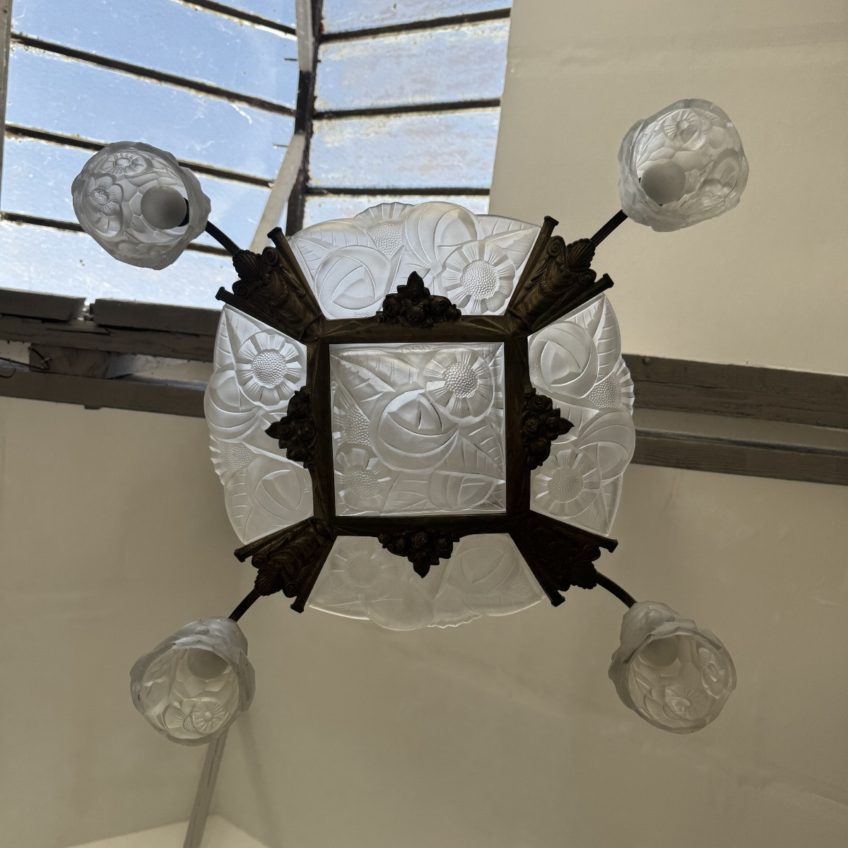 Degué Art Deco Chandelier-photo-3
