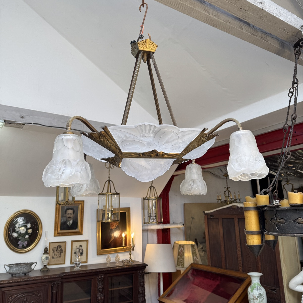 Degué Art Deco Chandelier-photo-5