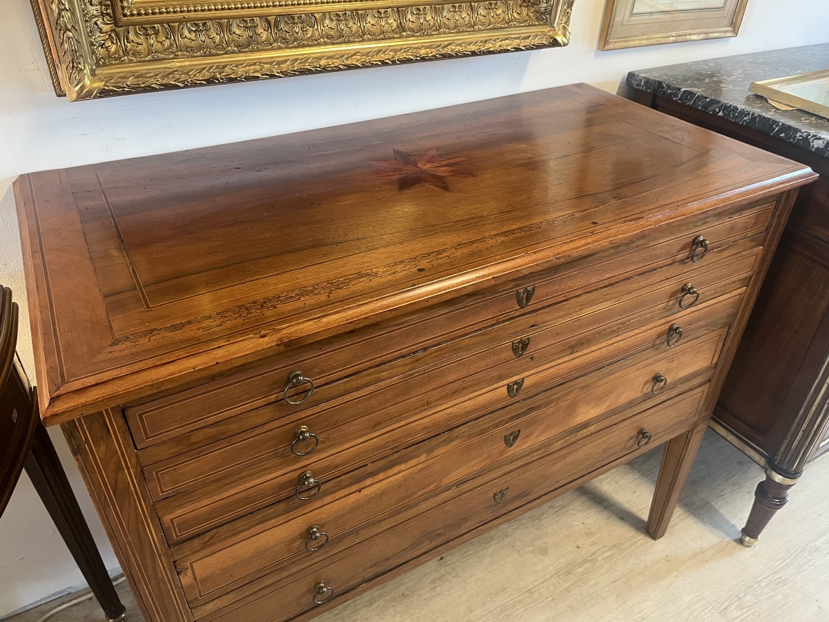 Louis XVI Architect Chest Of Drawers-photo-4