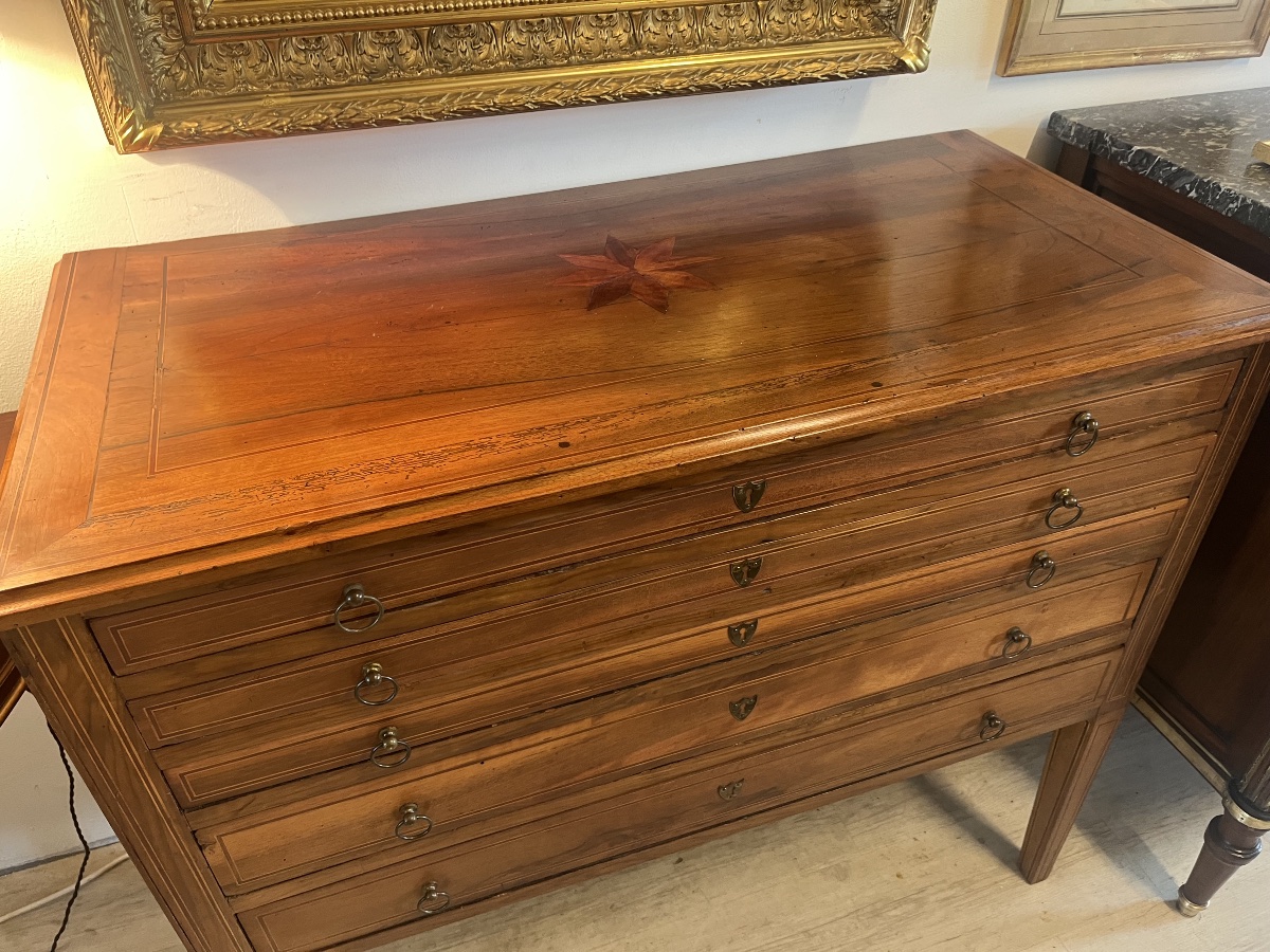 Louis XVI Architect Chest Of Drawers-photo-6