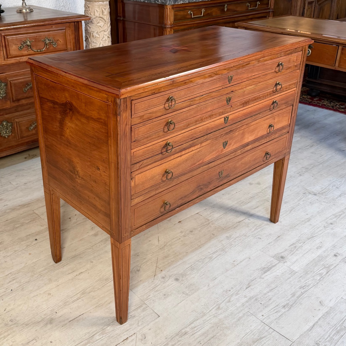 Louis XVI Architect Chest Of Drawers-photo-8