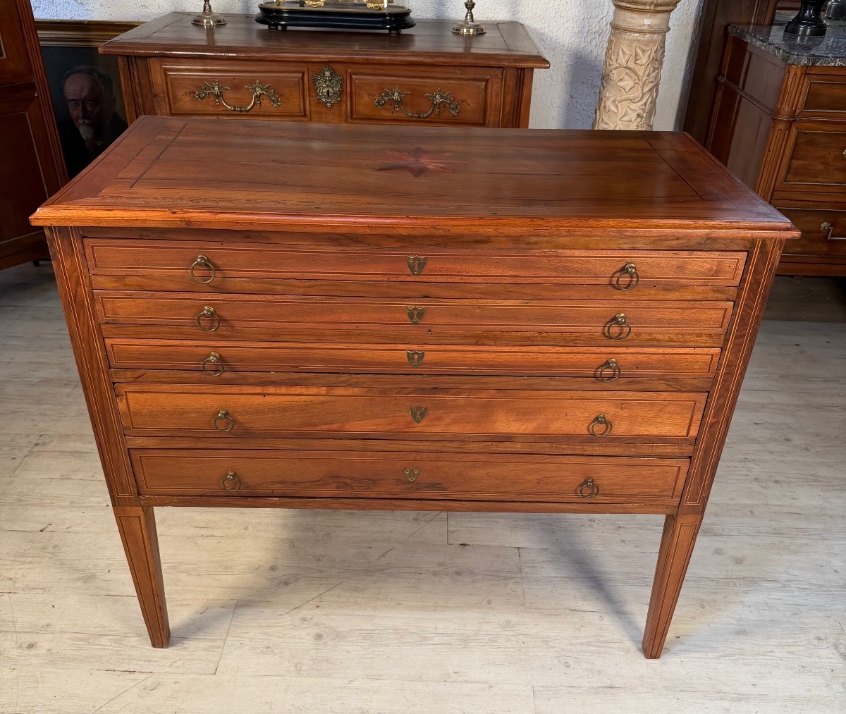 Louis XVI Architect Chest Of Drawers