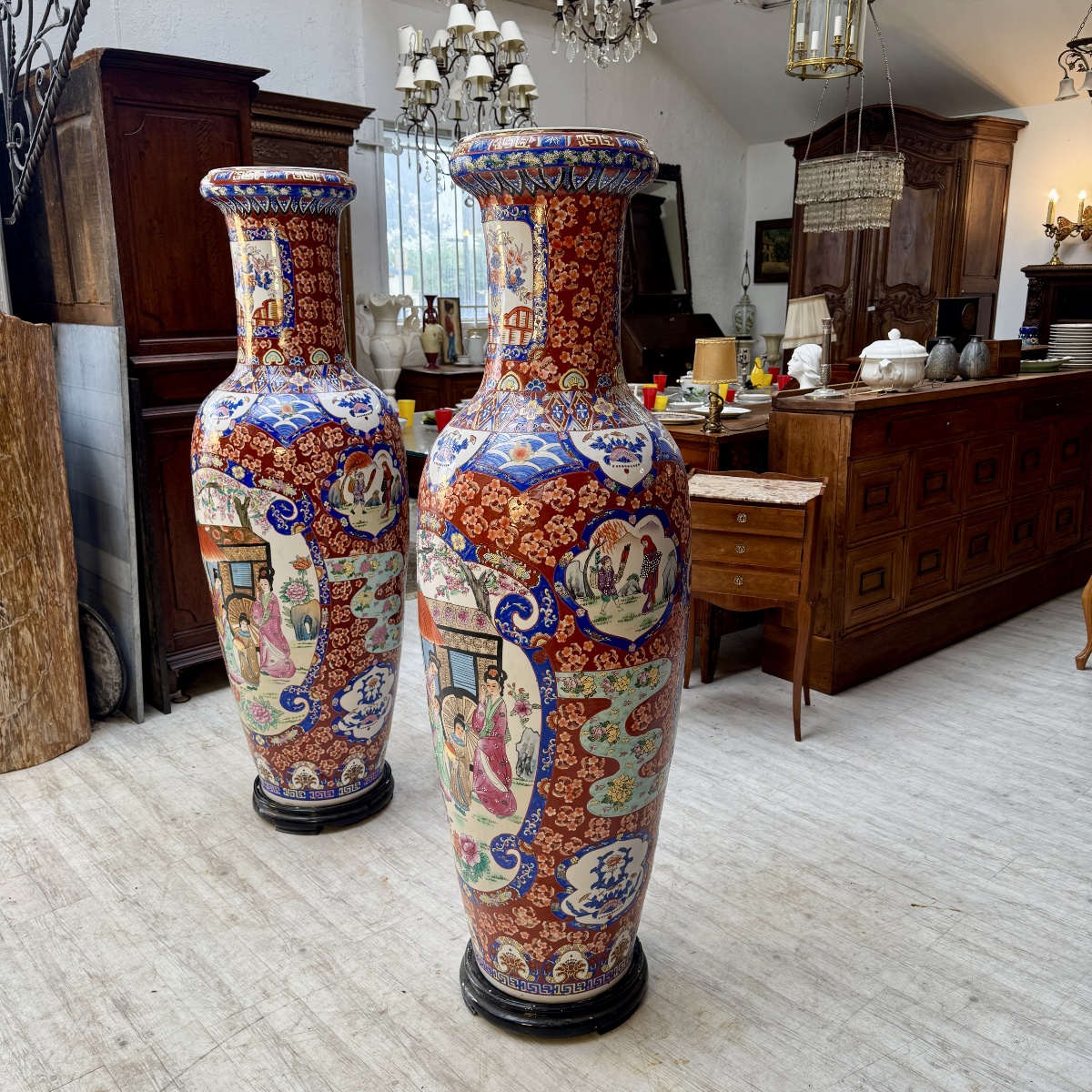 Paire de grands vases Chinois-photo-1
