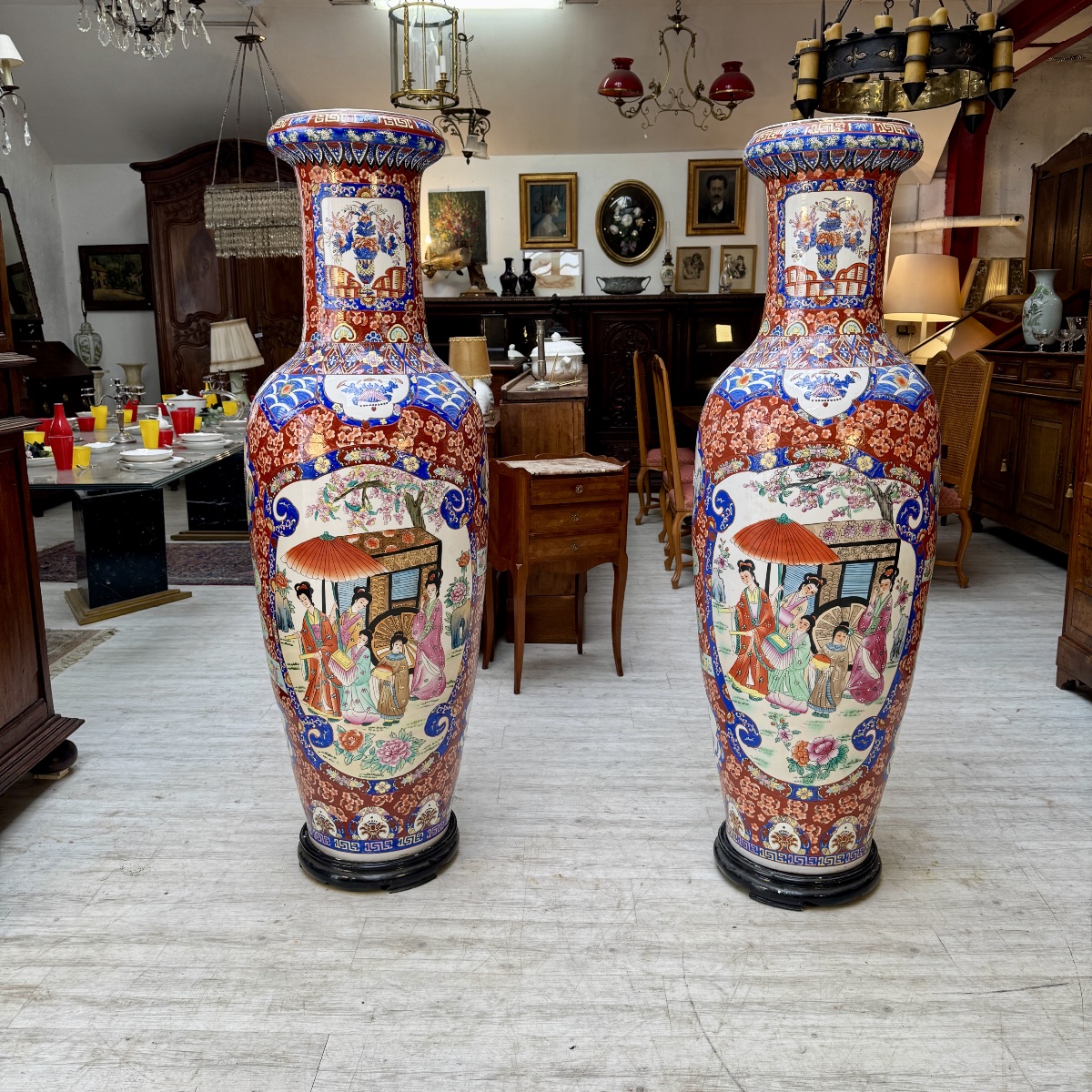 Paire de grands vases Chinois-photo-4