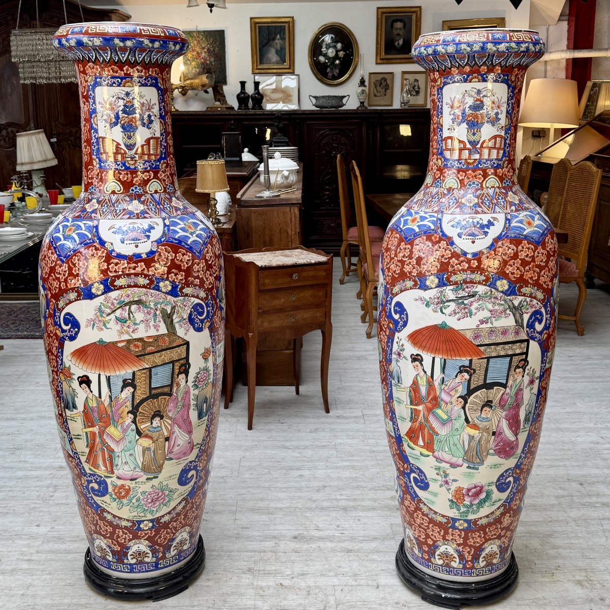 Paire de grands vases Chinois